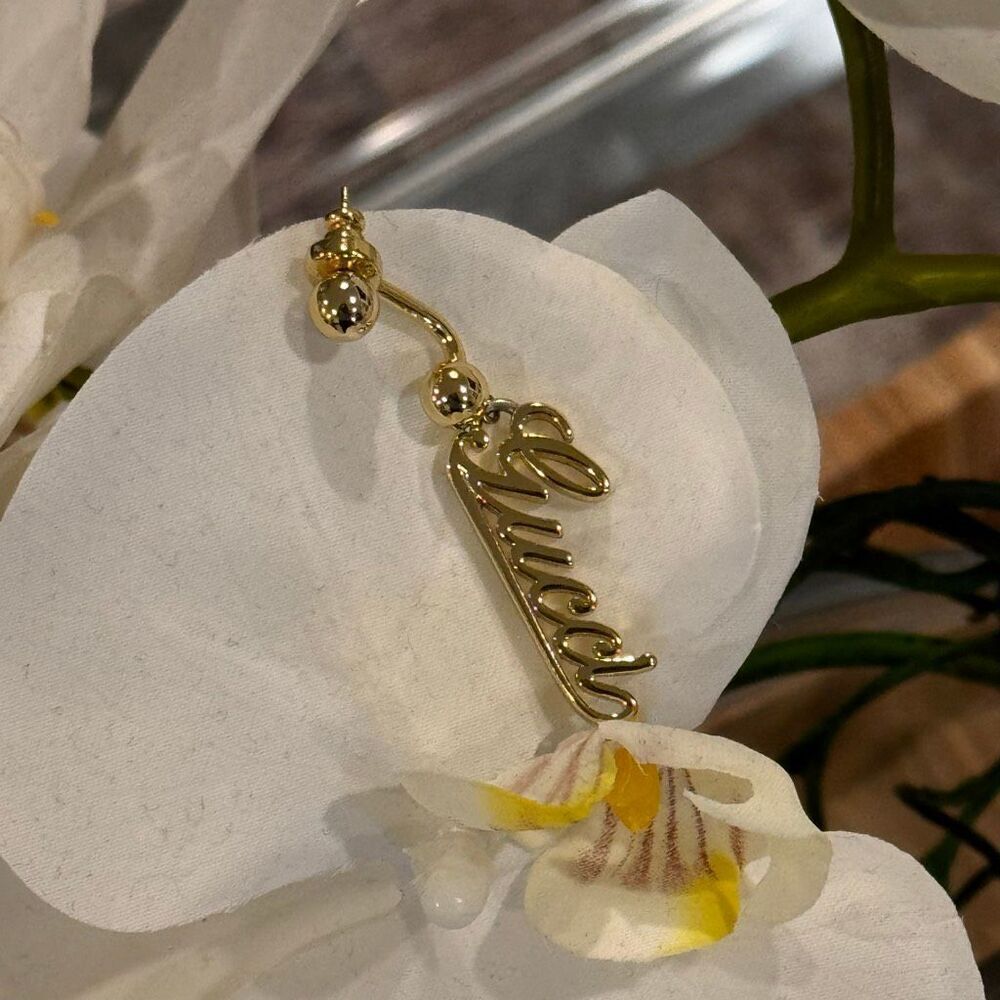 Gucci Script Earrings